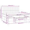 vidaXL Boxspringbett mit Matratze Taupe 200x200 cm Stoff