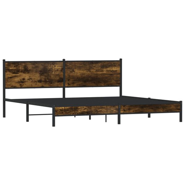 vidaXL Metallbett ohne Matratze R&auml;uchereiche 200x200 cm