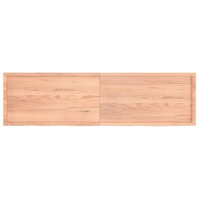 vidaXL Waschtischplatte Hellbraun 220x60x(2-4) cm Massivholz Behandelt