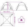 vidaXL Sofort Zelt mit Speicher Grau 260 x 260 x 197 cm Stahl