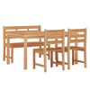 vidaXL 4-tlg. Garten-Essgruppe Massivholz Teak