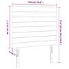 vidaXL LED Kopfteil Dunkelblau 100x5x118/128 cm Samt