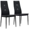 vidaXL Esszimmerst&uuml;hle 2 Stk. Schwarz Kunstleder