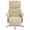 vidaXL Relaxsessel mit Fu&szlig;teil Creme Stoff