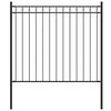 vidaXL Gartenzaun Assen Stahl 1,7 x 0,8 m Schwarz