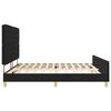 vidaXL Bettgestell mit Kopfteil Schwarz 200 x 200 cm Stoff