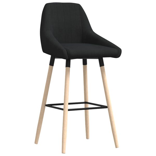 vidaXL Barhocker Schwarz Stoff