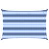 vidaXL Sonnensegel Blau und Wei&szlig; 3 x 4,5 m HDPE