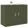 vidaXL Aufbewahrungsschrank Olive Gr&uuml;n 90 x 40 x 70 cm Stahl