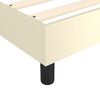 vidaXL Boxspringbett mit Matratze Creme 90x200 cm Kunstleder