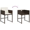 vidaXL 17-tlg. Garten-Essgruppe mit Kissen Braun Poly Rattan