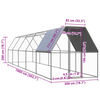 vidaXL Outdoor-H&uuml;hnerk&auml;fig 2x10x2 m Verzinkter Stahl