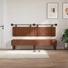 vidaXL H&auml;ngevorderseite Wandmontiert Braun 190 x 55 x 5 cm Antikes PU