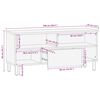 vidaXL TV-Schrank Braun 100x33x46 cm Massivholz Mango