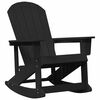 vidaXL Adirondack Schaukelstühle 2 pcs Schwarz HDPE
