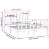 vidaXL Massivholzbett 140x190 cm