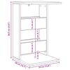 vidaXL Beistelltisch Beton Grau 40 x 35 x 60,5 cm Holzwerkstoff