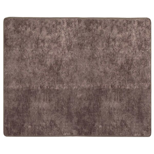 vidaXL Teppichl&auml;ufer MARSA Grau 100 x 80 cm Polyester und PVC