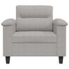 vidaXL Sessel Hellgrau 60 cm Mikrofasergewebe