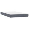 vidaXL Boxspringbett mit Matratze & LED Dunkelgrau 120x210 cm Samt