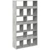 vidaXL B&uuml;cherregal Betongrau 100x33x187,5 cm Holzwerkstoff