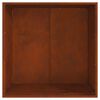 vidaXL Feuerstelle Braun 80 x 80 x 43 cm Wetterfeststahl