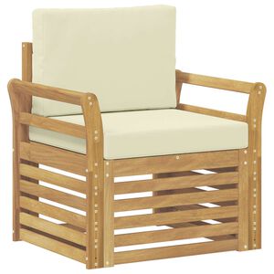 vidaXL Outdoor-Sofagarnitur Polyester Wei&szlig;