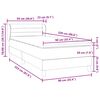 vidaXL Boxspringbett mit Matratze Hellgrau 90x220 cm Samt