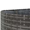 vidaXL 10-tlg. Garten-Sofagarnitur mit Kissen Grau Poly Rattan