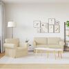 vidaXL Sofa 2 pcs Creme 175 x 82 x 80 cm Stoff