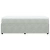 vidaXL Boxspringbett mit Matratze Hellgrau 90x200 cm Samt