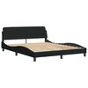 vidaXL Bettgestell ohne Matratze "Hanko" Schwarz 160x200 cm Stoff