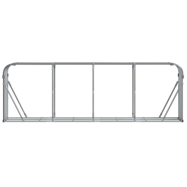 vidaXL Holzkorb Hellgrau 300 x 45 x 100 cm Verzinkter Stahl
