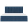 vidaXL Aufbewahrungsbett mit Matratze Blau 200 x 200 cm Polyester