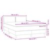 vidaXL Boxspringbett mit Matratze & LED Schwarz 160x210 cm Samt