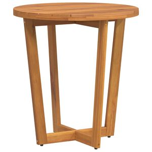 vidaXL Garten-Beistelltisch Rund &Oslash;70x75 cm Massivholz Akazie
