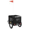 vidaXL Fahrradanh&auml;nger Hunde Schwarz Oxford-Gewebe & Eisen