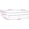 vidaXL Boxspringbett mit Matratze Taupe 160x200 cm Stoff