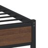 vidaXL Metallbett ohne Matratze Braun Eichen-Optik 100x190 cm
