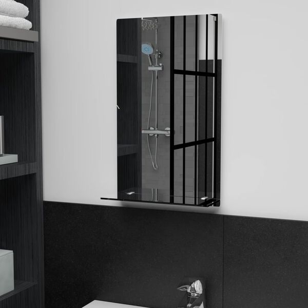 vidaXL Wandspiegel mit Regal 30&times;50 cm Hartglas