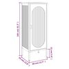 vidaXL Sideboard Schwarz 40x35x105 cm Glas und Stahl