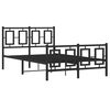 vidaXL Bettgestell mit Kopf- und Fu&szlig;teil Metall Schwarz 120x190 cm