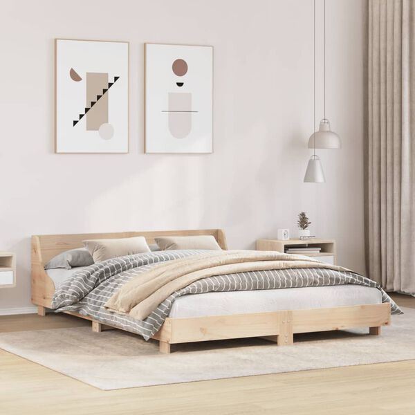 vidaXL Massivholzbett ohne Matratze 160x200 cm Kiefernholz