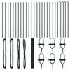vidaXL Bodenmontierter Sechseckzaun 50 x 1,5 m PVC-beschichteter Stahl