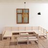 vidaXL 12-tlg. Garten-Lounge-Set Massivholz Kiefer