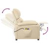 vidaXL Massagesessel mit Aufstehhilfe Creme Stoff