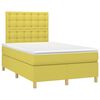 vidaXL Boxspringbett mit Matratze & LED Gr&uuml;n 120x200 cm Stoff