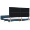 vidaXL Bettgestell mit Kopfteil Blau 200 x 200 cm Stoff