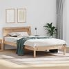 vidaXL Bettrahmen mit Kopfteil Braun 80 x 200 cm Massives Kiefernholz