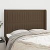 vidaXL Kopfteil mit Ohren Dunkelbraun 147x16x118/128 cm Stoff